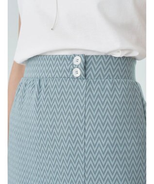 earth music&ecology シェブロン柄タイトスカート Green