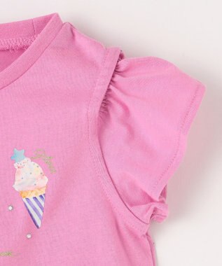 ANY KIDS スイーツ オン・オフショルダー Tシャツ ピンク