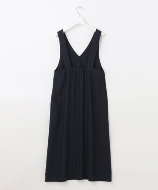 J.PRESS LADIES L 【洗える・イージーケア・UVカット・接触冷感】 ストレッチバックサテンジョーゼット ジャンパースカート ネイビー系