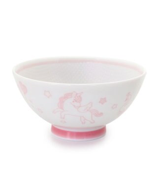 Mother garden マザーガーデン ユニコーン くっつきにくい ご飯茶碗 小盛 ピンク