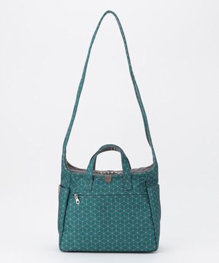 Y'SACCS キュービック×ポイントドット　2WAYトート＆ショルダー　Sサイズ ブルー