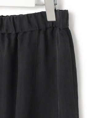 23区 【接触冷感/洗える】フィブリルツイル ギャザー スカート ブラック系