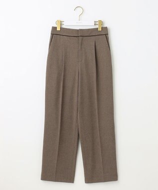 ANY SIS 【洗える】ハイウエストソフトテーパード パンツ ブラウン系