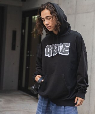 WEGO ヘビーウエイトグラフィティプルパーカー ブラック