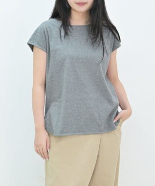 TOQUE 25SS新作〈大草直子さんアドバイザー〉スーピマコットンスムースフレンチノースリーブトップス