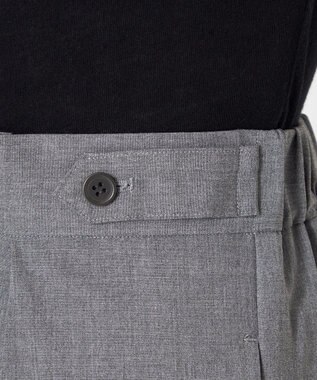 NAVE 【ReNAVE】ウォッシャブルツイル ワイドタックパンツ チャコール系