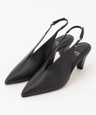 BEIGE， 【一部店舗限定】HENRI EN VARGO / NIKI Vカットバックバンドパンプス
