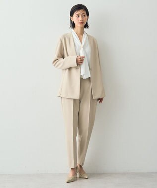 YECCA VECCA ストレッチピンタックパンツ Light Beige