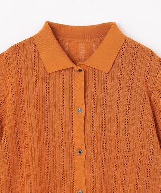 ANY レーシーポロカーデ オレンジ