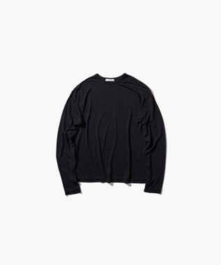 ATON MODAL SILK JERSEY | クルーネックプルオーバー BLACK