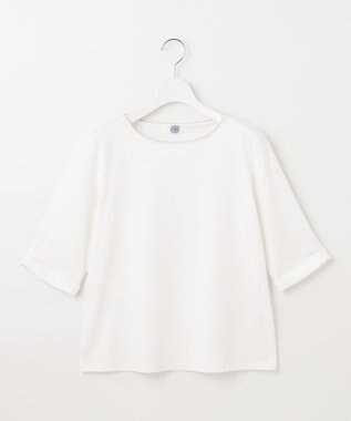 J.PRESS LADIES 【接触冷感・UVケア】スムースジャージー タックスリーブ カットソー ホワイト系