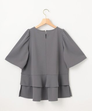 組曲 S ご好評につき追加生産【WEB限定】ジョーゼットジャージーティアード ブラウス グレー系