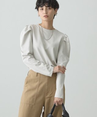  ミニ裏毛ショルダータックプルオーバー