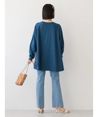 AMERICAN HOLIC バックフレアミニ裏毛チュニック Blue Green