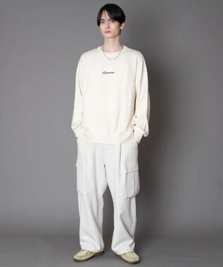 WEGO アクセ付きワンポイントニットプルオーバー（LS） オフホワイト