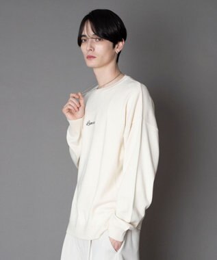 WEGO アクセ付きワンポイントニットプルオーバー（LS） オフホワイト