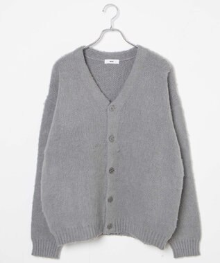 WEGO モヘアライクBIGカーディガン ライトグレー