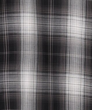 ANY L オンブレーチェックオーバーシャツ モノトーン系