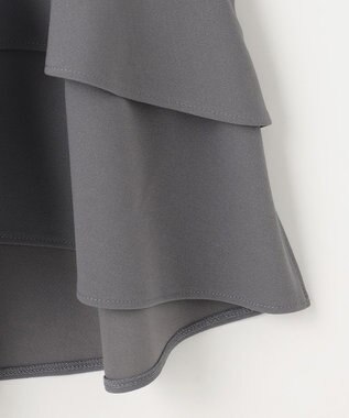 組曲 S ご好評につき追加生産【WEB限定】ジョーゼットジャージーティアード ブラウス グレー系