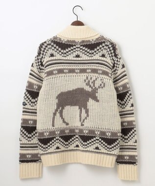 JOSEPH ABBOUD MOUNTAIN 【ペルー素材使用】ハイランドウール カウチン ジップ ニット ベージュ系7