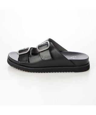 ing <ing>ダブルベルトミュールサンダル ブラック