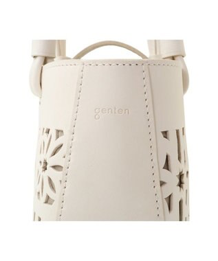 genten セイル カットワーク 手提げバッグ オフホワイト