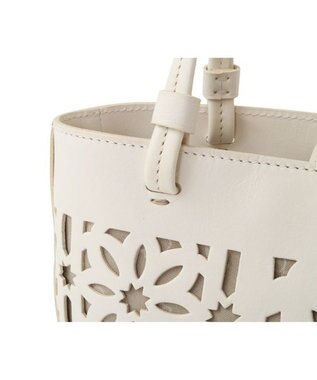 genten セイル カットワーク 手提げバッグ オフホワイト