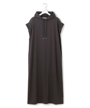 23区 L 【SLOW/一部店舗限定】コットンライクテリー フーディー ワンピース グレー系