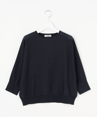 J.PRESS LADIES S 【WEB限定カラーあり・洗える・抗菌防臭】COTTON POLYESTER ドルマンスリーブ ニット ネイビー系