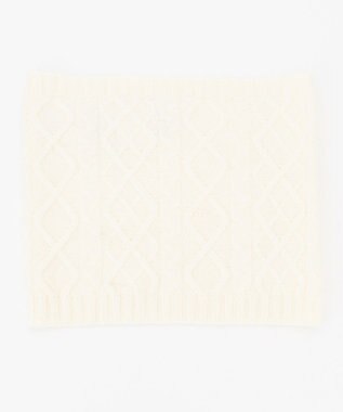 J.PRESS LADIES 【WEB限定・洗える】VICTORIAアランニット ネックウォーマー アイボリー系
