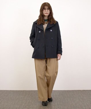 J.PRESS YORK STREET 【UNISEX】ウールカシミヤ スキッパーニットポロシャツ アイボリー系