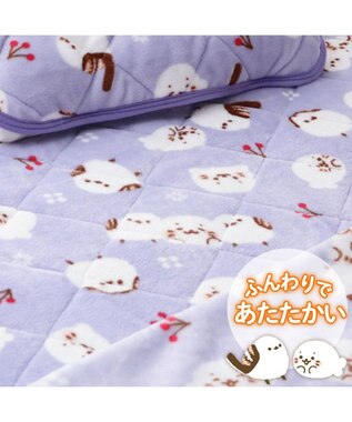 Mother garden しろたん 敷パッド 《シマエナガ》 100×200cm パープル