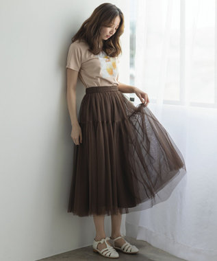 WEB限定】【TOCCA lAVENDER】Fruit Color Tulle Skirt スカート