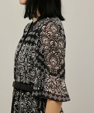 GRACE CONTINENTAL ペイズリーカレイドプリントワンピース ブラック