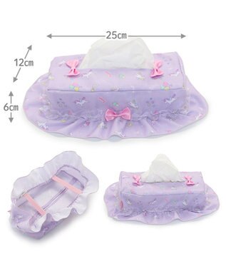 Mother garden マザーガーデン ユニコーン ティッシュボックスカバー 紫