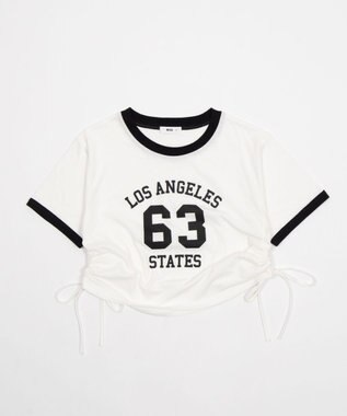 WEGO グラフィックサイドリボンドロストショートT 柄3