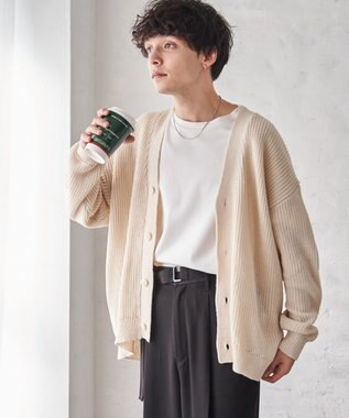 WEGO オーバーフィットカーディガン ホワイト
