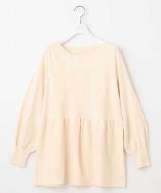 ANY SIS 【洗える】ペプラムニット プルオーバー アイボリー