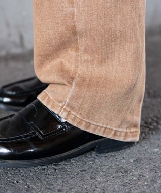 WEGO チェーン付きバルーンデニムパンツ ブラウン