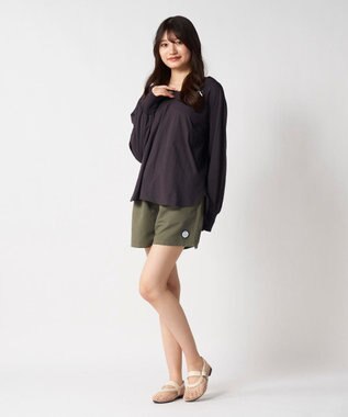 OP／FILA 【RUSTY】ミニ裏毛プルパーカー付き4点セット水着 ダークグレー