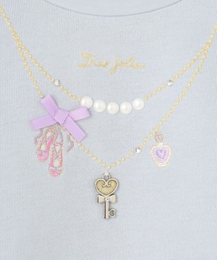 ANY KIDS 【らくっトレーナー】裏毛 ネックレス トレーナー サックスブルー