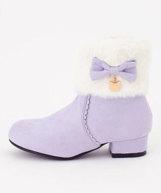 ANY KIDS フェイク ファー ブーツ ラベンダー
