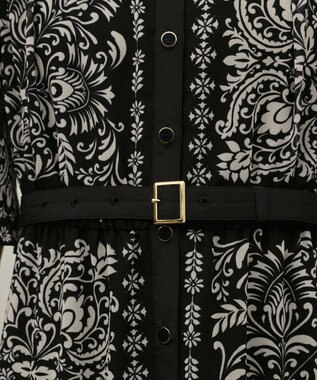 GRACE CONTINENTAL ペイズリーカレイドプリントワンピース ブラック