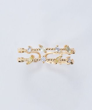 Phoebe ハーモニーカラーダブルラインリング マルチ1