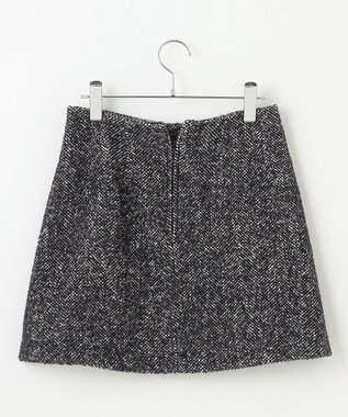 #Newans 【セットアップ可能】裏地キュロットツイードスカート グレー
