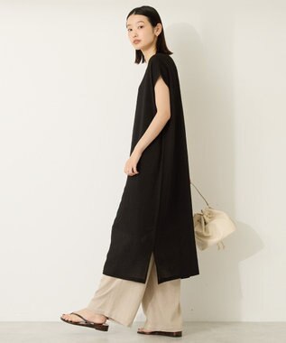 AMERICAN HOLIC ポコポコノースリーブワンピース【インナー付き】 Black