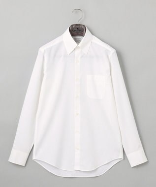 GOTAIRIKU 春夏向け【形態安定】SUMMERPREMIUMPLEATS_スナップダウンカラー _織柄_ 長袖ドレスシャツ(26年モデル) ホワイト系1(ドビーストライプ)