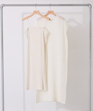 AMERICAN HOLIC ポコポコノースリーブワンピース【インナー付き】 Ivory