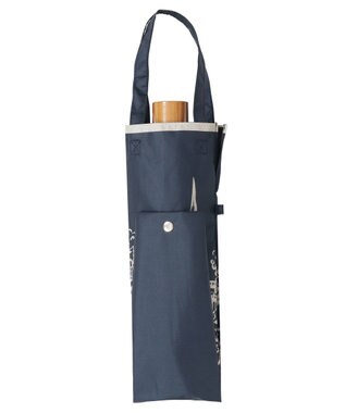 MOONBAT 【遮光100%/収納バッグ付き】SOLFEGE MODE  晴雨兼用 折りたたみ日傘 街並プリント ディープブルー