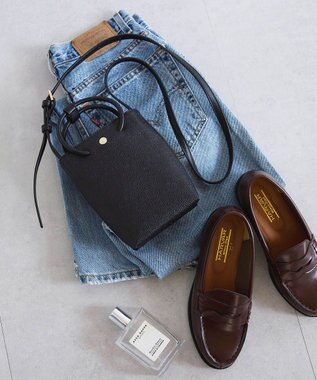 TOPKAPI 【Breath TOPKAPI】【TOPKAPI × 藤本美貴さんコラボ】スコッチグレイン スマホショルダーバッグ/撥水 ブラック